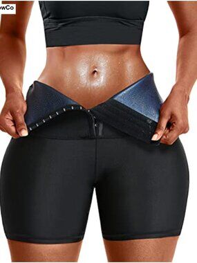 High Waist Sauna Sweat Workout Shorts Thermo Compression Slimming Body Shaper